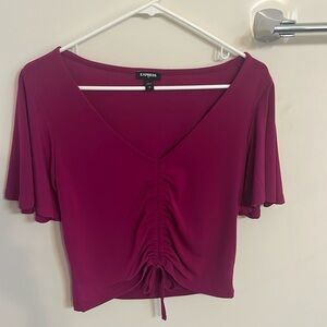 Express magenta crop top size small